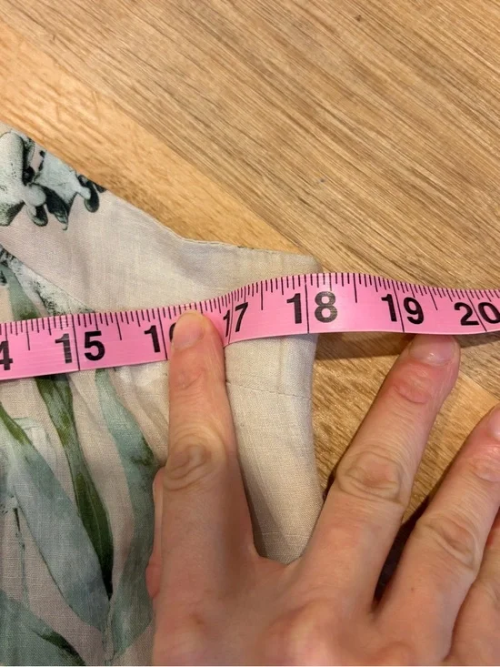 Banana Republic Maxi Dress with Green and Black Botanical Leaf Print Large Tall - Picture 10 of 10